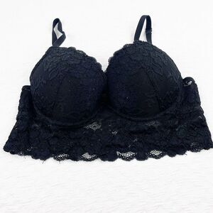 BUY 1 GET 1 FREE H&M 36c black lace longline bra